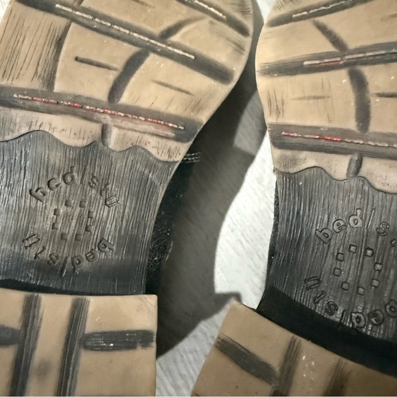 Bed Stu Ankle Booties Becca Distressed in Black Leather - Picture 10 of 14